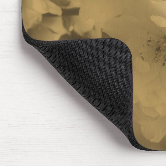 Spring Blossom Sepia Flowers Mousepad Muismat (Hoek)