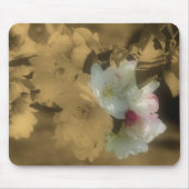Spring Blossom Sepia Flowers Mousepad Muismat (Voorkant)