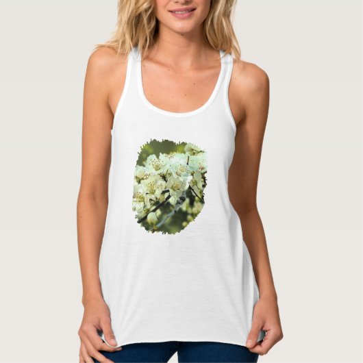 Spring Blossom Sierillustratie Groen Tanktop (Voorkant)