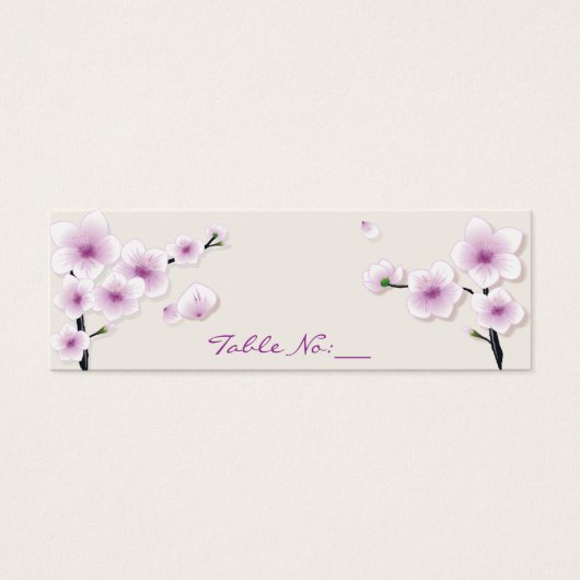 Spring Blossom Table Place Card Mini Visitekaartjes (Voorkant)