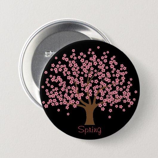 Spring Blossom Tree Button (Voorkant /achterkant)