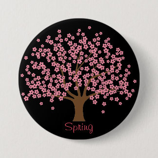 Spring Blossom Tree Button