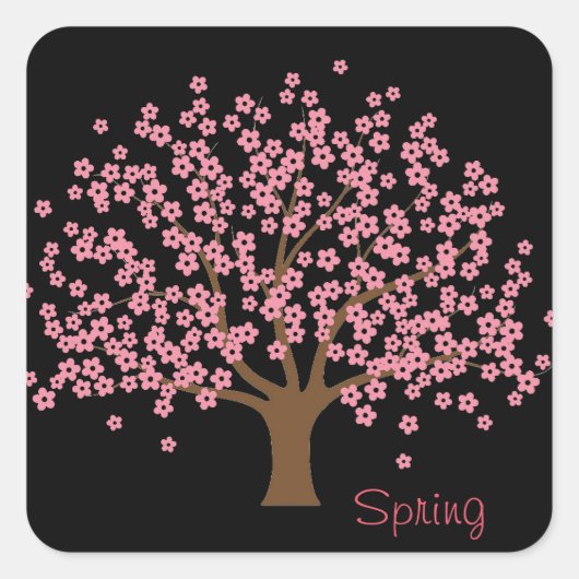 Spring Blossom Tree Sticker (Voorkant)