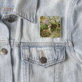 Spring Blossom van de peren Annual 1902 Vierkante Button 5,1 Cm (In situ)
