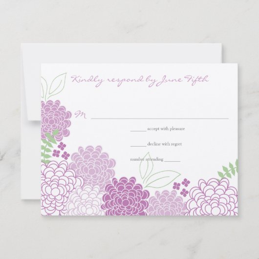 Spring Blossom Weddenschap RSVP Kaartje (Voorkant)