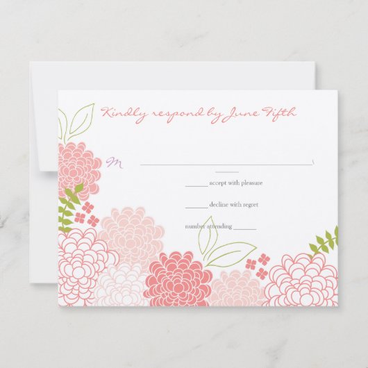 Spring Blossom Weddenschap RSVP Kaartje (Voorkant)