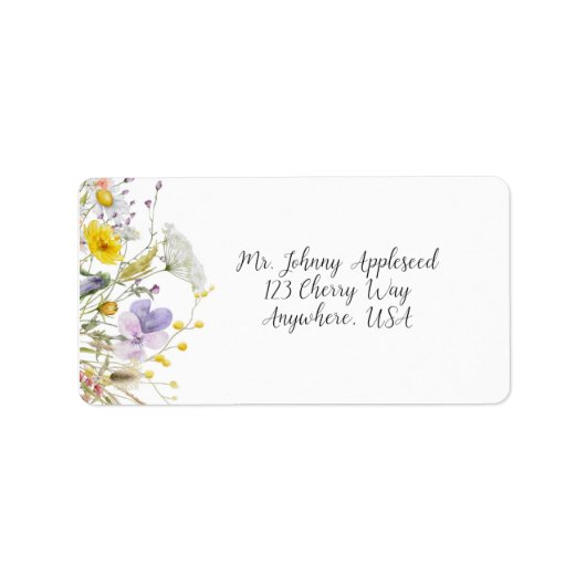 Spring Blossom Wedding Address Labels (Voorkant)