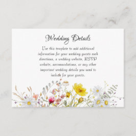 Spring Blossom Wedding Enclosure Cards Informatiekaartje