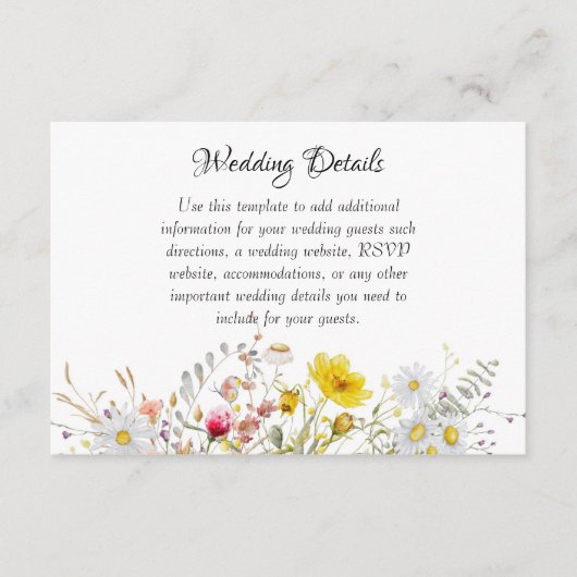 Spring Blossom Wedding Enclosure Cards Informatiekaartje (Voorkant)