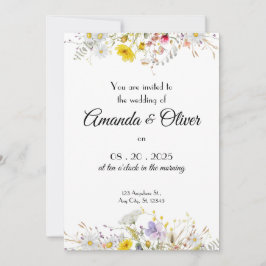Spring Blossom Wedding Invitation Kaart