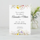 Spring Blossom Wedding Invitation Kaart (Staand voorkant)