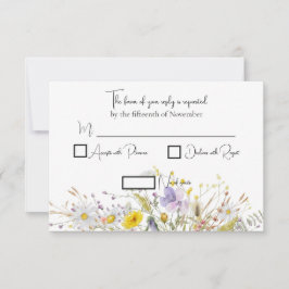 Spring Blossom Wedding Response Cards RSVP Kaartje