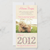 Spring Blossoms Class of 2012 Graduation PhotoCard Aankondiging (Voorkant)