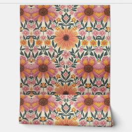 Spring Blossoms Floral Patroon Gordijn & Behang