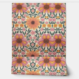 Spring Blossoms Floral Patroon Gordijn & Behang