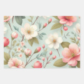 Spring Blossoms in Robin's Egg Blue Inpakpapier Vel (Voorkant)