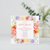 Spring Blossoms Wildflowers Vrijgezellenfeest Kaart (Staand voorkant)