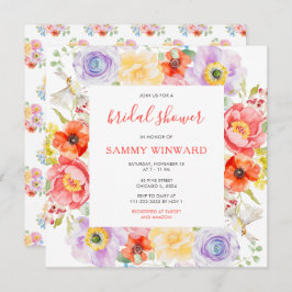 Spring Blossoms Wildflowers Vrijgezellenfeest Kaart