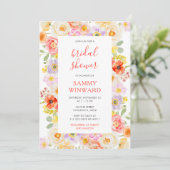 Spring Blossoms Wildflowers Vrijgezellenfeest Kaart (Staand voorkant)