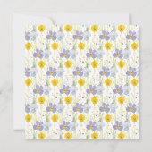 Spring Blue en Yellow Flowers Vrijgezellenfeest Kaart (Achterkant)