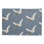 Spring Blue Flying Cranes Kussensloop (Achterkant)