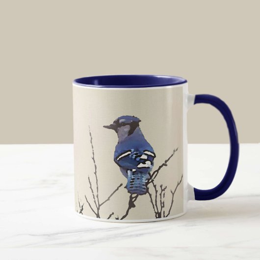 Spring Blue Jay Fine Art voor vogelovers Mok