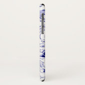 Spring Blue & White Bunny & Bird Floral Delft Case-Mate iPhone Case (Achterkant/links)