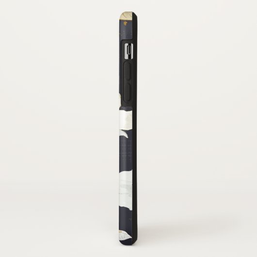 Spring Blue & White Flowers op marineachtergrond Case-Mate iPhone Case (Achterkant/links)