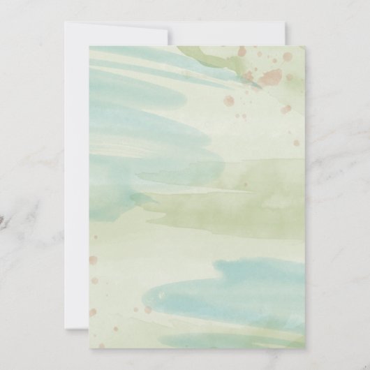 Spring Blue Wildflower Acryl Huwelijksuitnodiging Kaart (Achterkant)