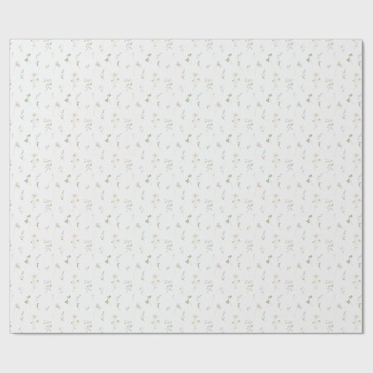 Spring Blue Wildflower Cadeaupapier (Vlak)