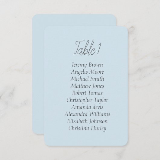 Spring blue zacht eenvoudig zittend baby shower kaart (Voorkant / Achterkant)