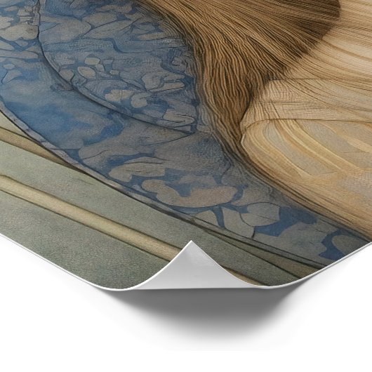 Spring Bluebell Bloemenmeisje Art Print (Hoek)