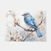 Spring Bluebird in de bloeiende boom Deurmat (Voorkant)