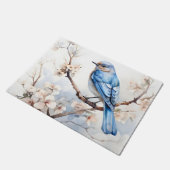 Spring Bluebird in de bloeiende boom Deurmat (Schuin)