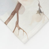 Spring Bluebird in de bloeiende boom Fleece Deken (Hoek)