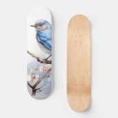 Spring Bluebird in de bloeiende boom Persoonlijk Skateboard (Voorkant)