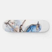 Spring Bluebird in de bloeiende boom Persoonlijk Skateboard (Horizontaal)