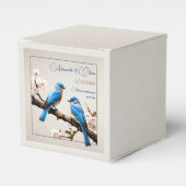 Spring Bluebirds Bruiloft Bedankdoosjes (Voorkant Zijde)
