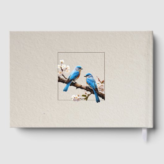 Spring Bluebirds Bruiloft Gastenboek (Achterkant)