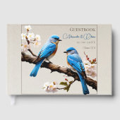 Spring Bluebirds Bruiloft Gastenboek (Voorkant)