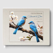 Spring Bluebirds Bruiloft Gastenboek (Voorkant)