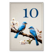Spring Bluebirds Bruiloft Kaart (Achterkant)