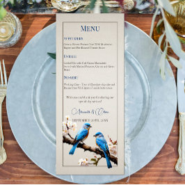 Spring Bluebirds Bruiloft Menu