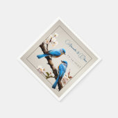 Spring Bluebirds Bruiloft Servet (Hoek)