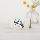 Spring Bluebirds Receptie Plaatskaartje (Achterkant)