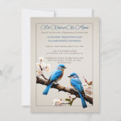 Spring Bluebirds repetitie diner Kaart (Voorkant)