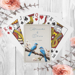 Spring Bluebirds Trouwgunst Pokerkaarten