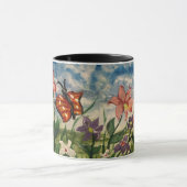 Spring Blues en Oranje kinderkunstwerken Mok (Midden)