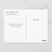 Spring Blush Bloemen Bruiloft Dank u Post Kaart (Achterkant)