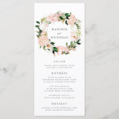 Spring Blush Bloemen Bruiloft Menu Kaart (Voorkant)